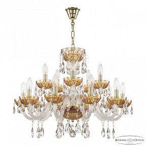 Подвесная люстра Bohemia Ivele Crystal 5417 золото арт. 5417/10+5/240 G Shampan/M-1H