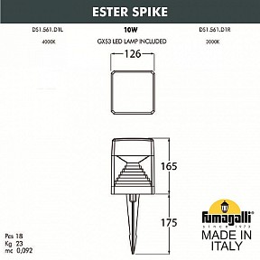 Наземный светильник Fumagalli Ester белый арт. DS1.561.000.WXD1L