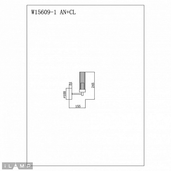 Бра iLamp Evolution хром арт. W15609-1 AN+CL