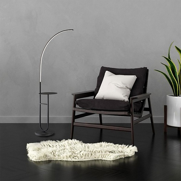 Торшер с полкой Escada Grand черный арт. 10266/T LED