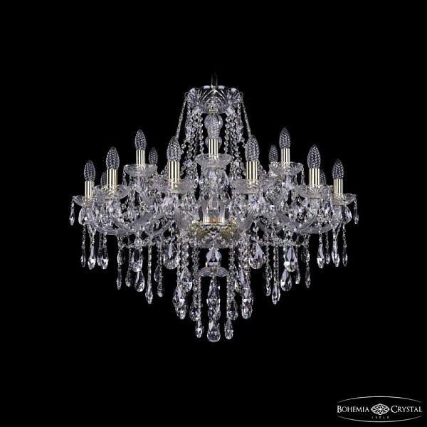 Подвесная люстра Bohemia Ivele Crystal 1415 золото арт. 1415/12+6/300 G