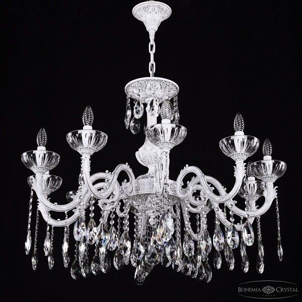 Подвесная люстра Bohemia Ivele Crystal AL7901 белый арт. AL79101/10/300 A WMN P Clear/M-1H