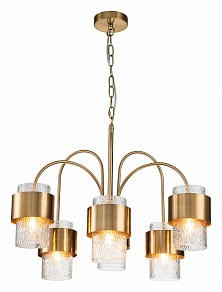 Подвесная люстра Indigo Eleganza коричневый арт. 12019/A/6P Brass