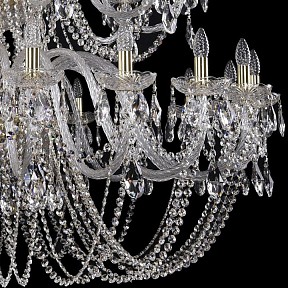 Подвесная люстра Bohemia Ivele Crystal 1402 золото арт. 1402/20+10+5/530/h-206/3d/G