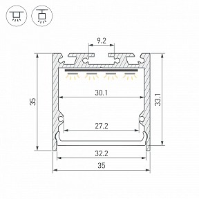 Профиль Arlight SL-LINE белый арт. 063107