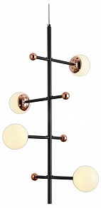 Люстра на штанге Natali Kovaltseva LOFT LED черный арт. LED LAMPS 81338 GOLD BLACK