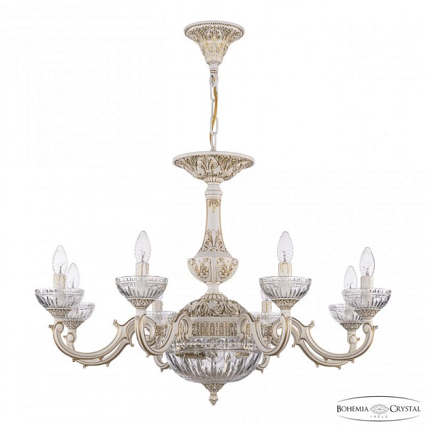 Подвесная люстра Bohemia Ivele Crystal AL7801 белый арт. AL78101P/8/250 WMG P Clear/M-1G