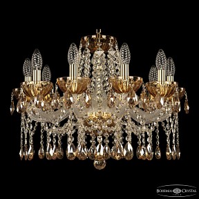 Подвесная люстра Bohemia Ivele Crystal 5413 золото арт. 5413/10/200 G Amber/M-1H K721