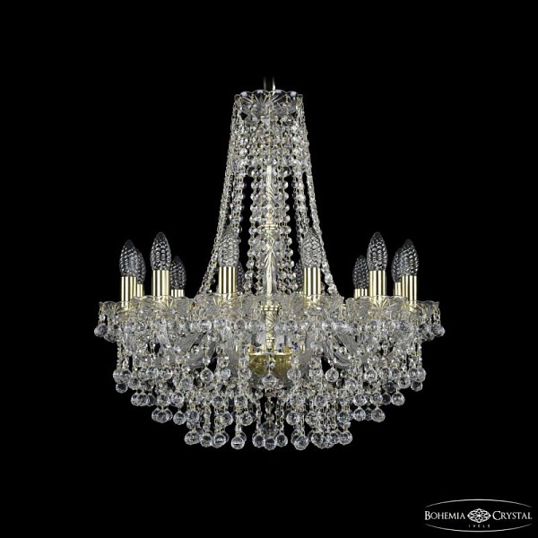 Подвесная люстра Bohemia Ivele Crystal 1409 золото арт. 1409/12/195/h-63 G