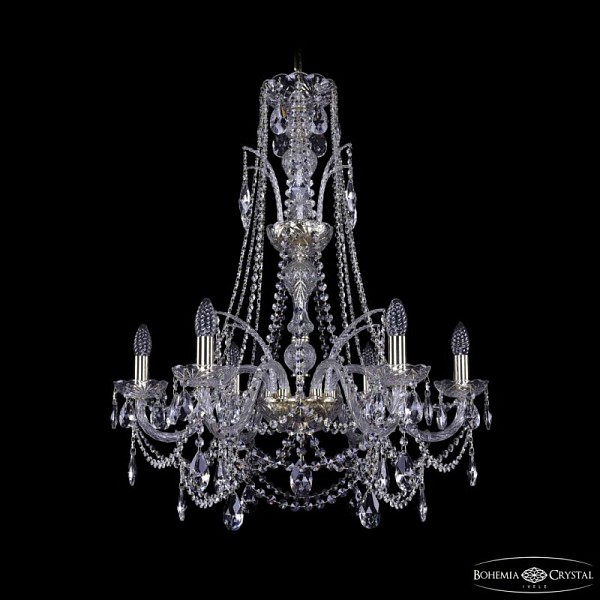 Подвесная люстра Bohemia Ivele Crystal 1411 золото арт. 1411/6/240/XL-83 G