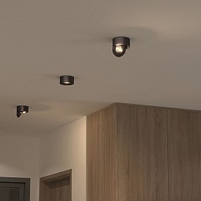 Накладной светильник Elektrostandard Glide черный арт. Glide 8W жемчуг черный (25100/LED)