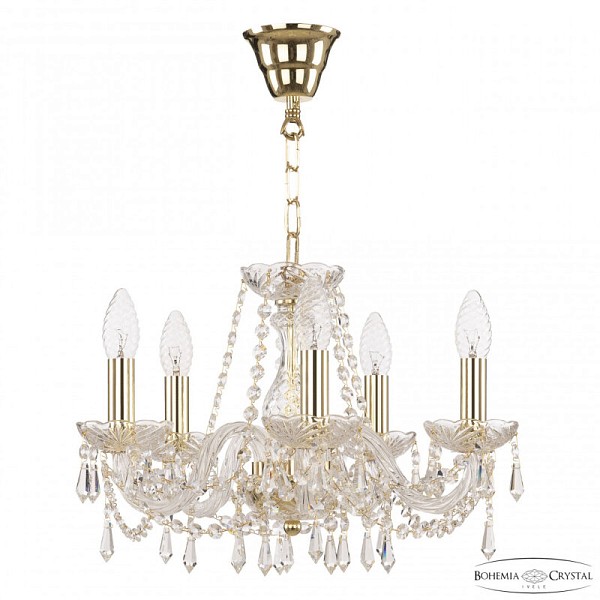Подвесная люстра Bohemia Ivele Crystal 104 золото арт. 104/5/141 G