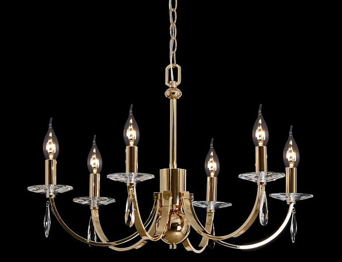 Подвесная люстра ILLUMICO  золото арт. IL5253-6PLS-25 ELITE