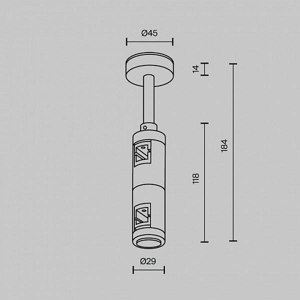 Подвес для трека Maytoni Accessories for tracks Flarity черный арт. TRA156С-D1-B