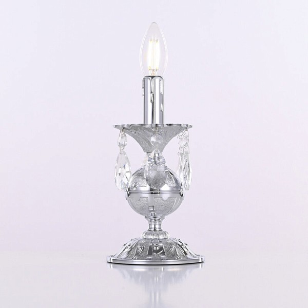 Настольная лампа декоративная Bohemia Ivele Crystal AL77 никель арт. AL77500L/1-23 Ni
