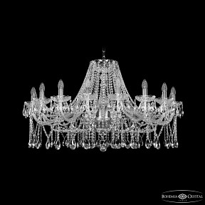 Подвесная люстра Bohemia Ivele Crystal 1413 никель арт. 1413/18/400 Ni