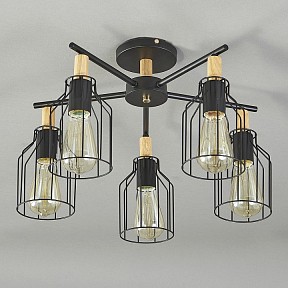 Люстра на штанге Escada Texas черный арт. 469/5PL Black
