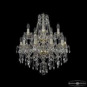 Подвесная люстра Bohemia Ivele Crystal 1415 золото арт. 1415/10+5/200/2d G