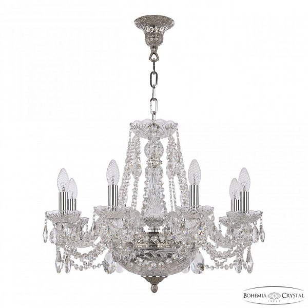 Подвесная люстра Bohemia Ivele Crystal 1451 никель арт. 1451/8/160/250 Ni