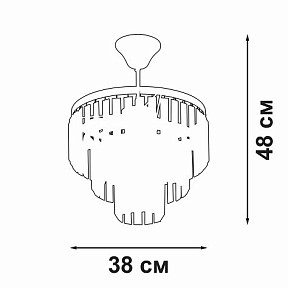 Люстра на штанге Vitaluce V5825 золото арт. V5825-8/4PL