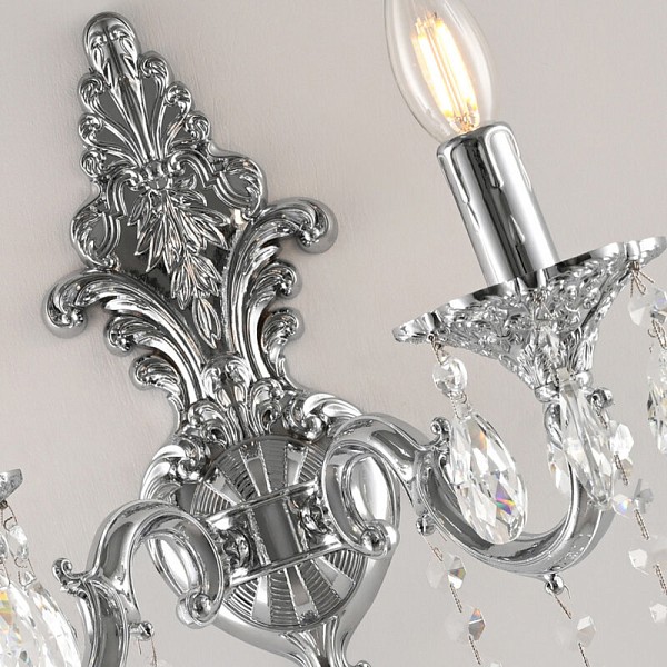 Бра Bohemia Ivele Crystal AL7801 никель арт. AL7801B14/2/175 B Ni