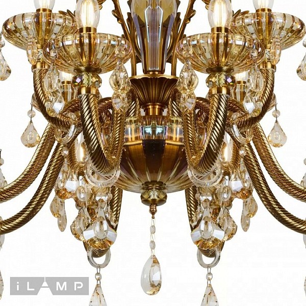 Подвесная люстра iLamp Asia бронза арт. 81069-8+4 BR