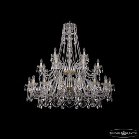 Подвесная люстра Bohemia Ivele Crystal 1411 золото арт. 1411/16+8+4/460/2d G