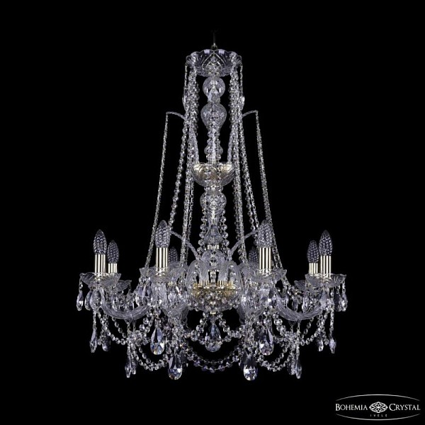 Подвесная люстра Bohemia Ivele Crystal 1411 золото арт. 1411/8/240/XL-83 G