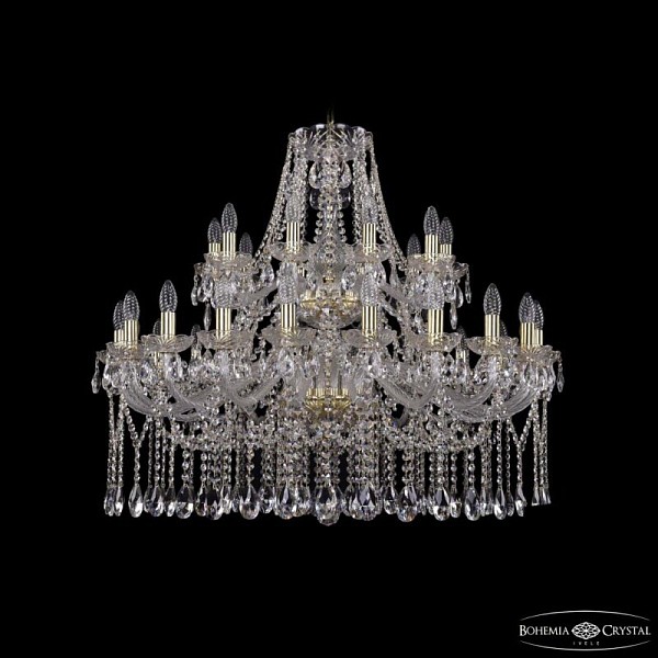 Подвесная люстра Bohemia Ivele Crystal 1413 золото арт. 1413/20+10/360/2d G