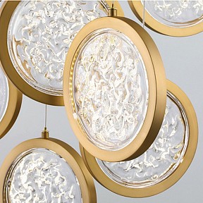 Подвесная люстра Imperiumloft Мун lighting collection D50 золото арт. CAMEO01