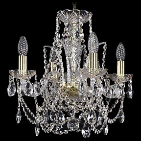 Подвесная люстра Bohemia Ivele Crystal 1411 золото арт. 1411/4/141/G