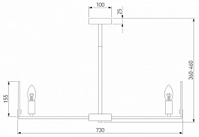 Люстра на штанге Eurosvet Marble желтый арт. 60158/7 латунь
