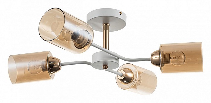 Люстра на штанге Escada Vertigo белый арт. 1131/4P White/Gold