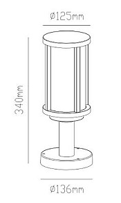Наземный светильник Arte Lamp Toronto черный арт. A1036FN-1BK
