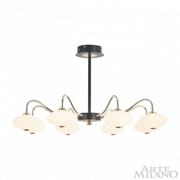Люстра на штанге Arte Milano Neapolis-73908 золото арт. 273908/8 BK/GD