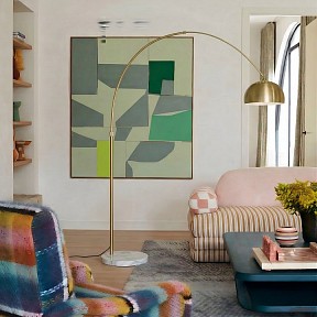 Торшер Loft it Arco белый арт. 5002 Gold