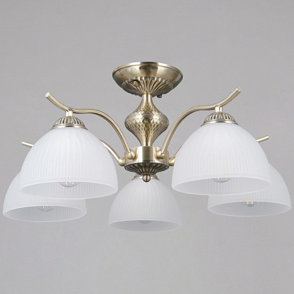 Люстра на штанге ILLUMICO  бронза арт. IL0896-5CSQ-26 AB ELITE