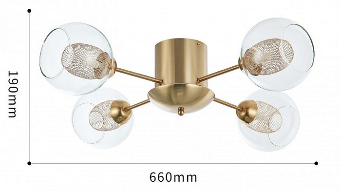 Потолочная люстра Arte Milano Neapolis-72880 золото арт. 272880/4 GD