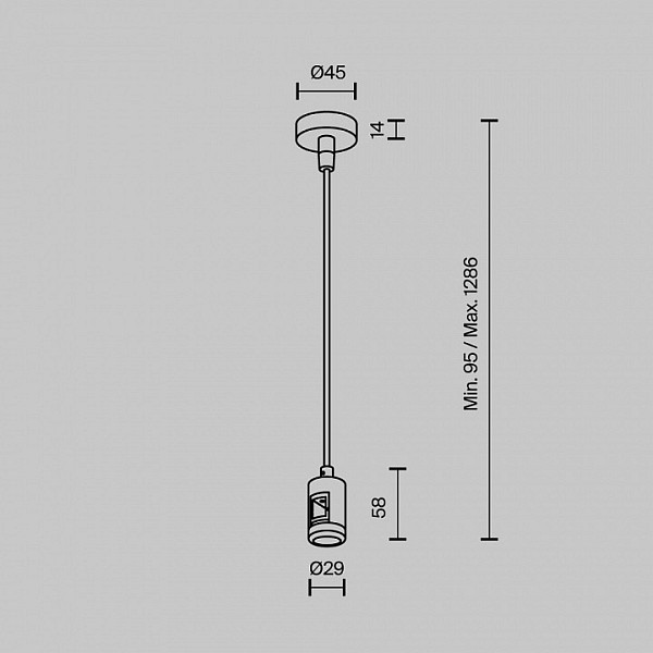 Подвес для трека Maytoni Accessories for tracks Flarity желтый арт. TRA157SW-B1-BS