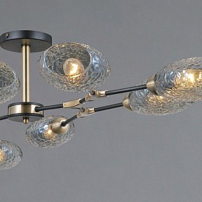 Люстра на штанге ILLUMICO TRENTO бронза арт. IL0272-8CSQ-25 BK AB TRENTO