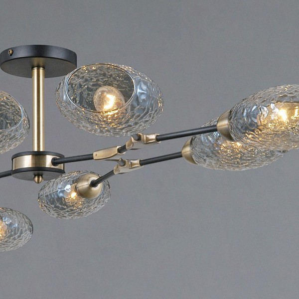 Люстра на штанге ILLUMICO TRENTO бронза арт. IL0272-8CSQ-25 BK AB TRENTO