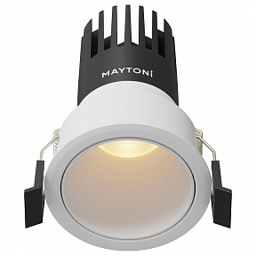 Встраиваемый светильник Maytoni Dip белый арт. DL116-10W-2.7K-W