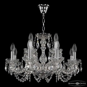 Подвесная люстра Bohemia Ivele Crystal 119 никель арт. 119/8+4/200 Ni