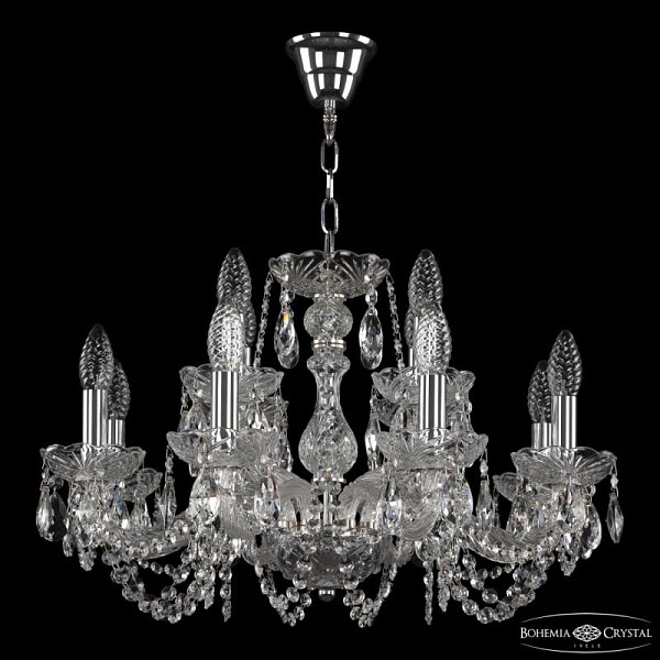 Подвесная люстра Bohemia Ivele Crystal 119 никель арт. 119/8+4/200 Ni