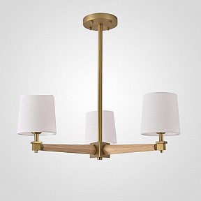 Люстра на штанге Imperiumloft Jorgenson White/Light wood дерево арт. STAVRA01