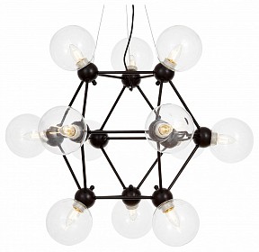 Подвесная люстра LUMINA DECO Zodiak черный арт. LDP 160N-12 BK+PR