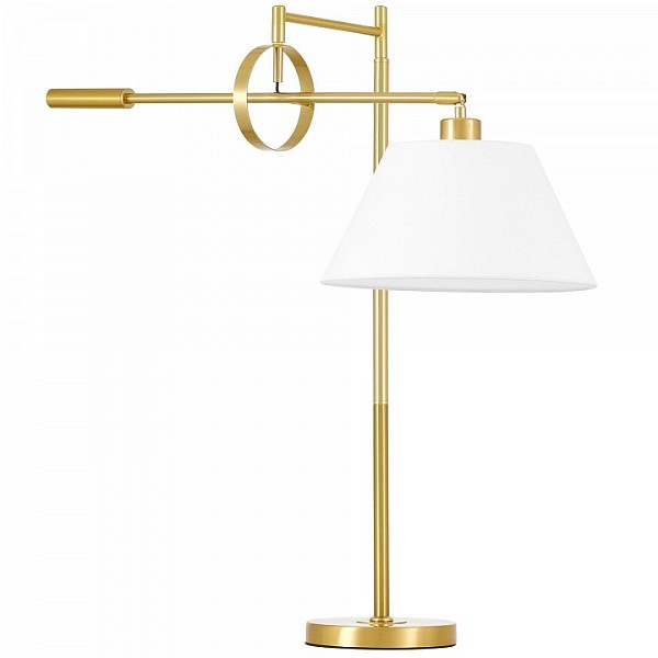 Настольная лампа декоративная LUMINA DECO 1124 латунь арт. LDT 1124 MD+WT