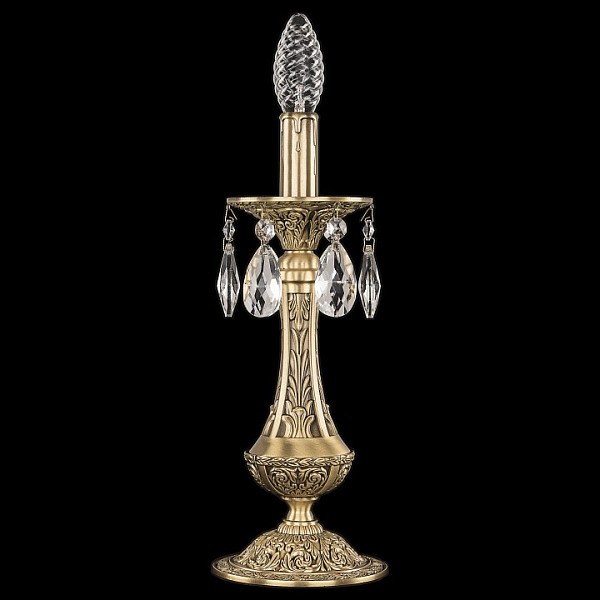 Настольная лампа декоративная Bohemia Ivele Crystal 7100 бронза арт. 71100L/1-31 FP