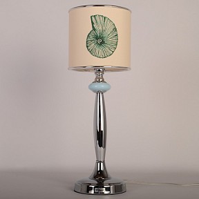 Настольная лампа декоративная Manne TL.7737-1BL хром арт. TL.7737-1BL (зеленая ракушка) настольная лампа 1л