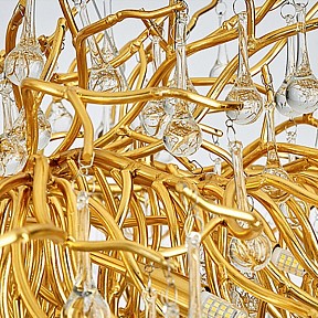 Подвесная люстра Imperiumloft Droplet Chandelier золото арт. 40,2695
